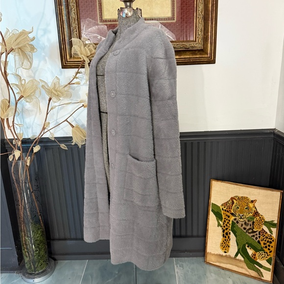 J.Mclaughlin Womens Tripp Button Up Fuzzy Sweater Coat ~ Size Medium 🧡🍄 - Picture 4 of 9